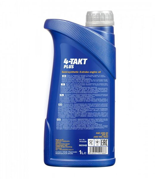Моторне мастило Mannol 7202 4-TAKT PLUS SL 10W-40 1 л (18768)