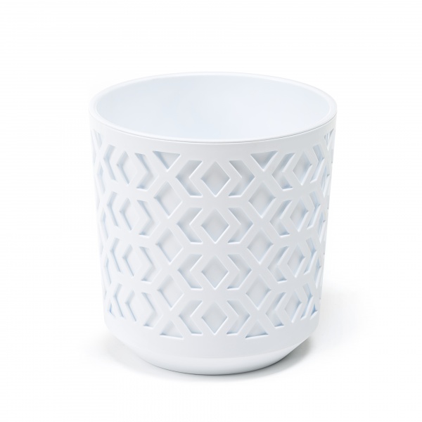 Кашпо пластикове Ламела Ацтек 190 круглий 4 л білий (LA791-05) 