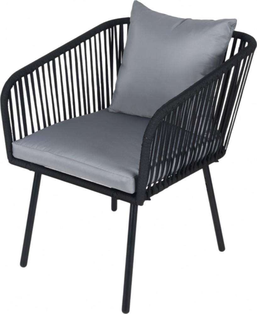 Комплект мебели Indigo Анетт стол 150*90*75см + 6 кресел 62*65*80см серый