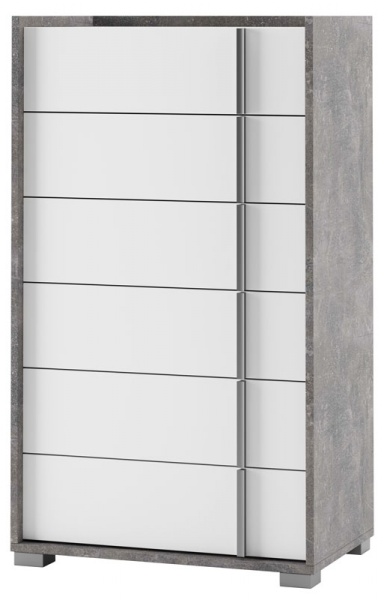 Комод Світ Меблів 6Ш Алекса индастриал/белый 