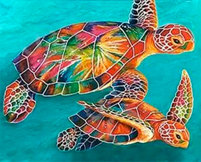 Набор для творчества со стразами на подрамнике Морские красавицы 40x50 см GoToArt — фото 1