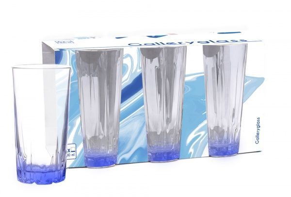 Набор стаканов высоких синий 300 мл 6 шт. Galleryglass 