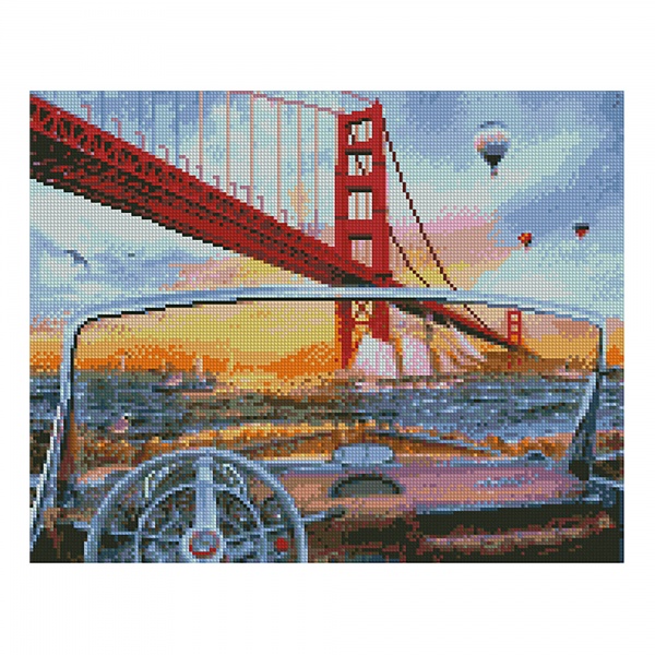 Картина стразами Вид з кабріолета на міст FA20207 Strateg 
