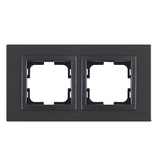 Рамка двомісна Mono Style Aluminium універсальна графіт 107-820000-161