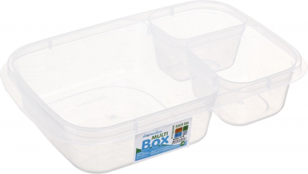 Ланч-бокс з кольоровою кришкою на 3 відділення №40 DIOMEDEA