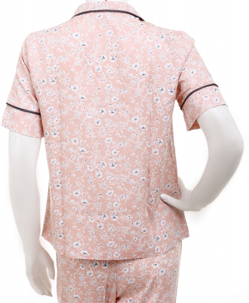 Жакет Trio женский BIZE принт цветы р. S персиковый