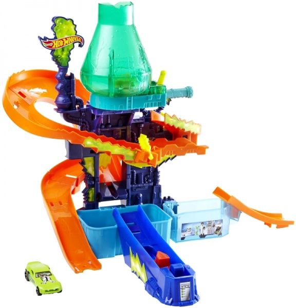 Трек Hot Wheels Научная лаборатория Взрыв цветов 1:64 CCP76