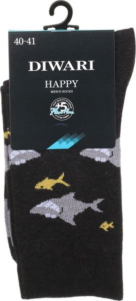 Шкарпетки чоловічі Conte DW HAPPY 17С-151СП, 058 р. 25 чорний 