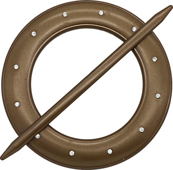 Декор Круг со стразами d150 мм коричневый С002-14 MISLT