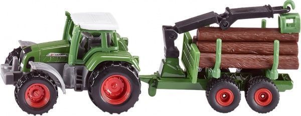 Модель Siku 1:55 трактор с прицепом для бревен 1645 6320309
