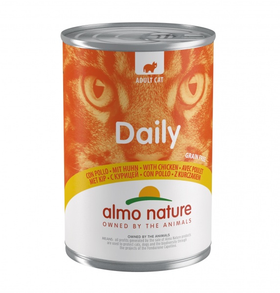 Консерва для дорослих котів Almo Nature Daily Menu з куркою