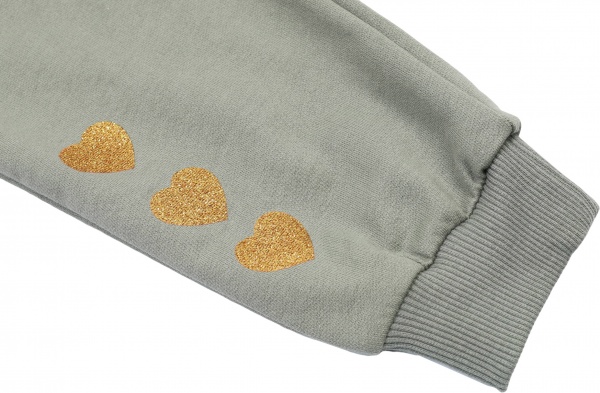 Штаны для девочек Funtime Сердечки р.122 оливковый 