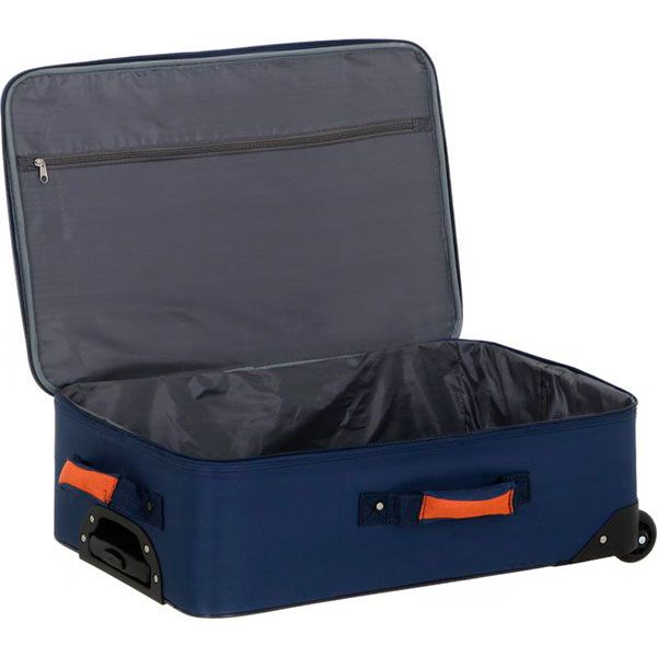 Чемодан Underprice 1021NC синий с оранжевым 71x45x23 см