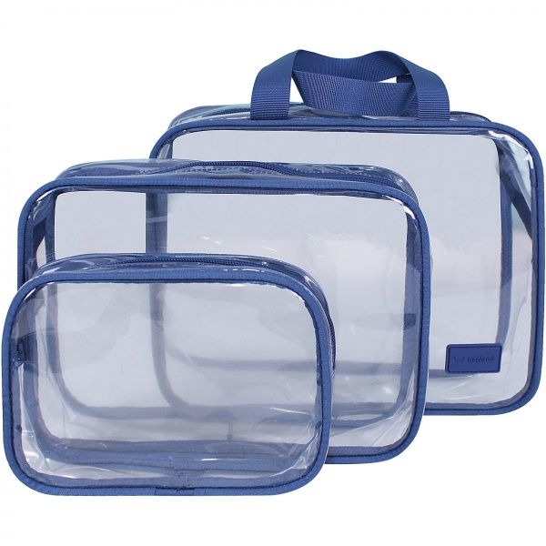 Косметичка Bagland Trio 6 л синій (0072830) 