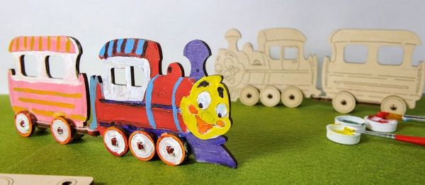 Раскраска UGEARS Локомотив