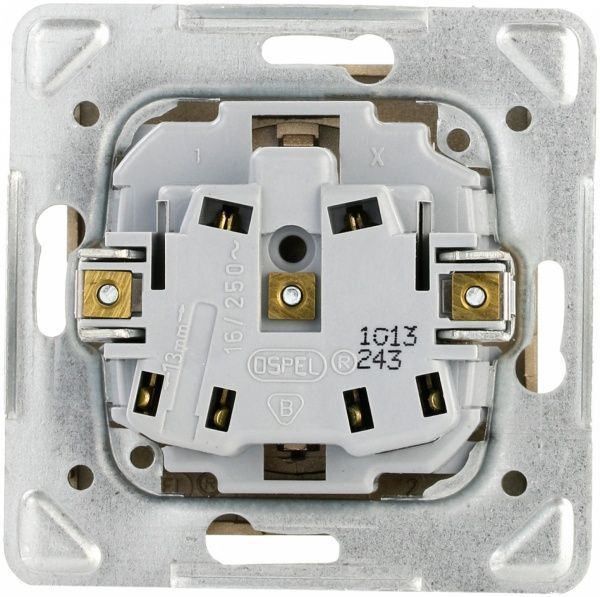 Розетка без заземления Ospel Impresja 16 А 250 В без шторок золотой