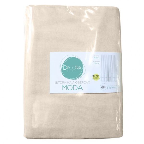 Штора Moda 200х268 см бежевий Decora