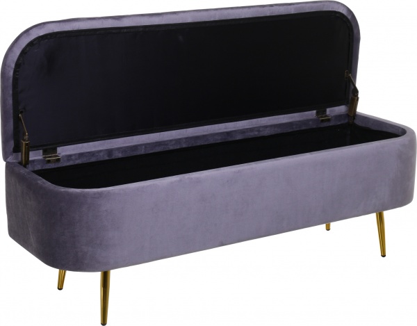 Скриня-пуф Christian 120х38х42 см темно-сірий 