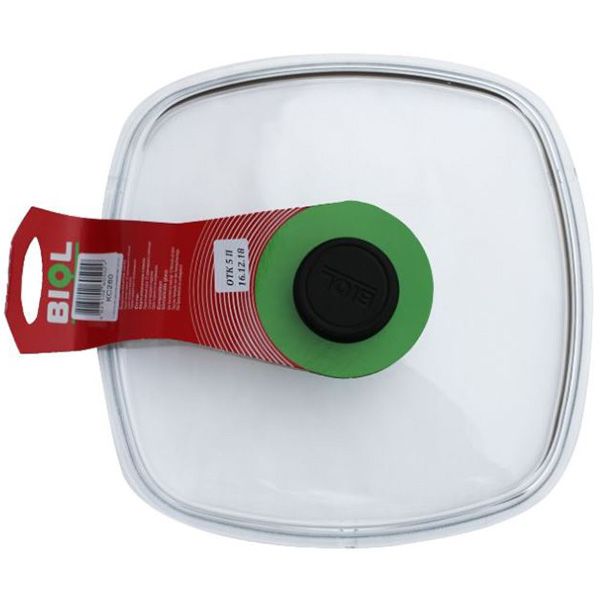 Крышка стеклянная высокая квадратная 26 см КС260 Biol