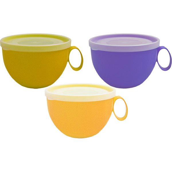 Чашка Алеана с крышкой в ассортименте 500 мл