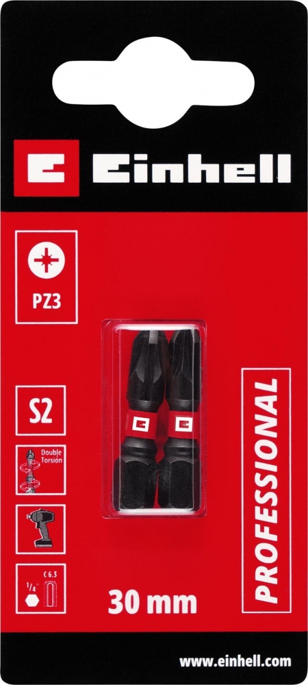 Бита торсионная Einhell 30 мм S2 PZ3 2 шт. 132060
