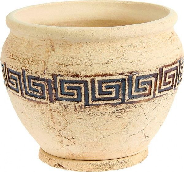 Горшок шамотный Орфей 20л шамот 20л коричневый 