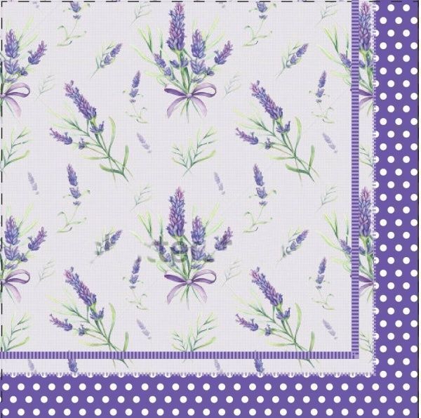 Серветки столові Silken Лаванда 33х33 см фіолетовий 18 шт.