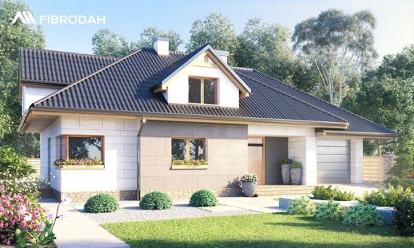 Лист волокнистоцементный IFCEM FIBRODAH Modern 585х1130 мм графит