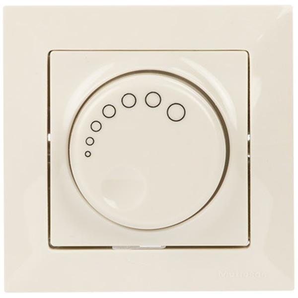 Світлорегулятор з підсвіткою Mutlusan Candela 600 Вт кремовий