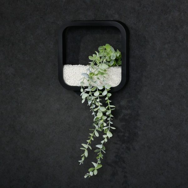 Декор настенный Nature квадратный 22,3x22,3 см черный 