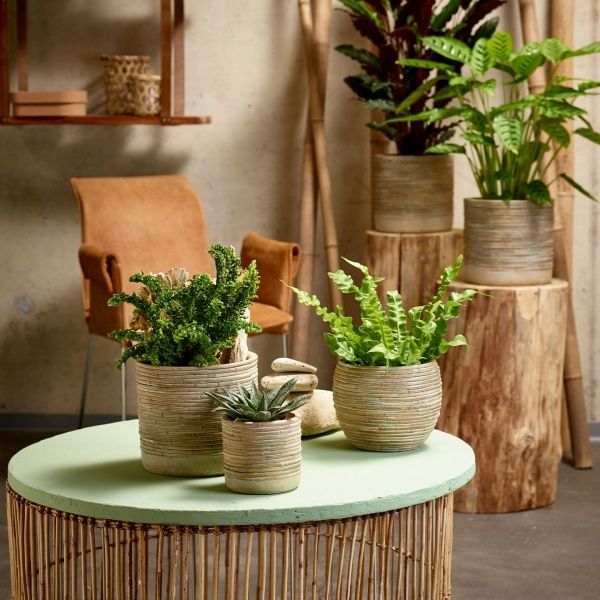 Кашпо керамическое Soendgen Myanmar круглый 10 л коричневый 