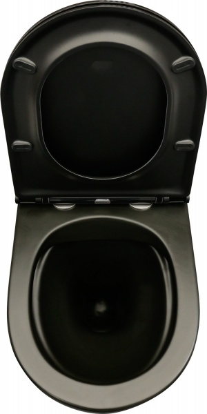 Унитаз подвесной Fusion Rimless черный матовый