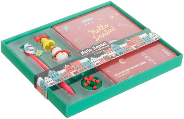 Набор канцелярский Hello santa красный 
