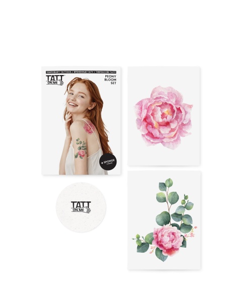 Тату тимчасове TATTon.me Peony Bloom set
