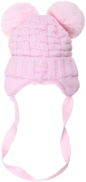 Шапочка дитяча для дівчинки Kraft+ р.36-38 світло-рожевий 2733 