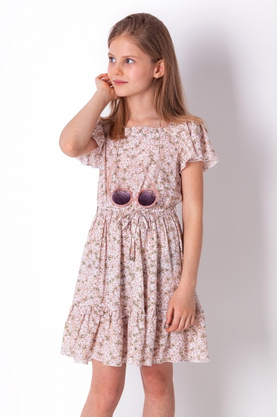 Платье Україна 4245 р.134 бежевый с рисунком 