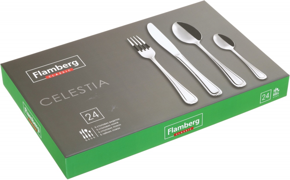 Набор столовых приборов Flamberg Celestia на 6 персон в подарочной упаковке