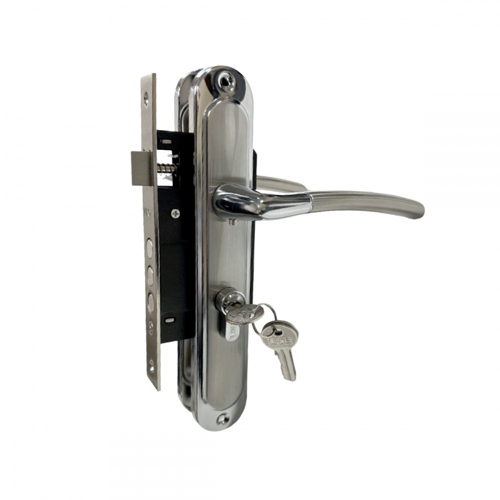 Комплект фурнитуры цилиндровый Linde A-1210 PZ 40х62 SN/CP 62 мм матовый никель/полированный хром без петель