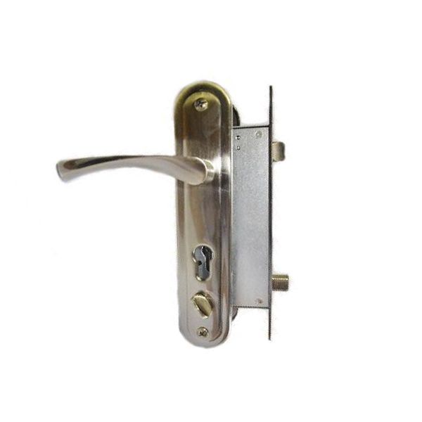 Ручка на планке с механизмом Bruno BR-80 левая античная латунь