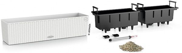 Ящик балконный Lechuza Balconera Cottage 80 прямоугольный 28,9л мокко (15615) 