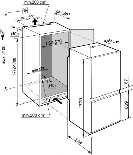 Вбудовуваний холодильник Liebherr ICUNS 3324
