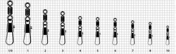 Вертлюг Maruto 10 шт. на ролике №8 (151 №8)