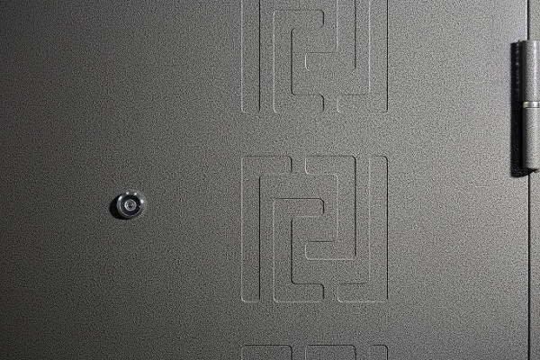 Дверь входная Министерство дверей КУ-Орнамент мрамор темный 2050x960 мм левая