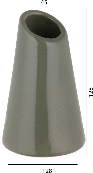 Ваза керамічна Eterna зелена хвиля 4,5х4,5х13 см 105-13 