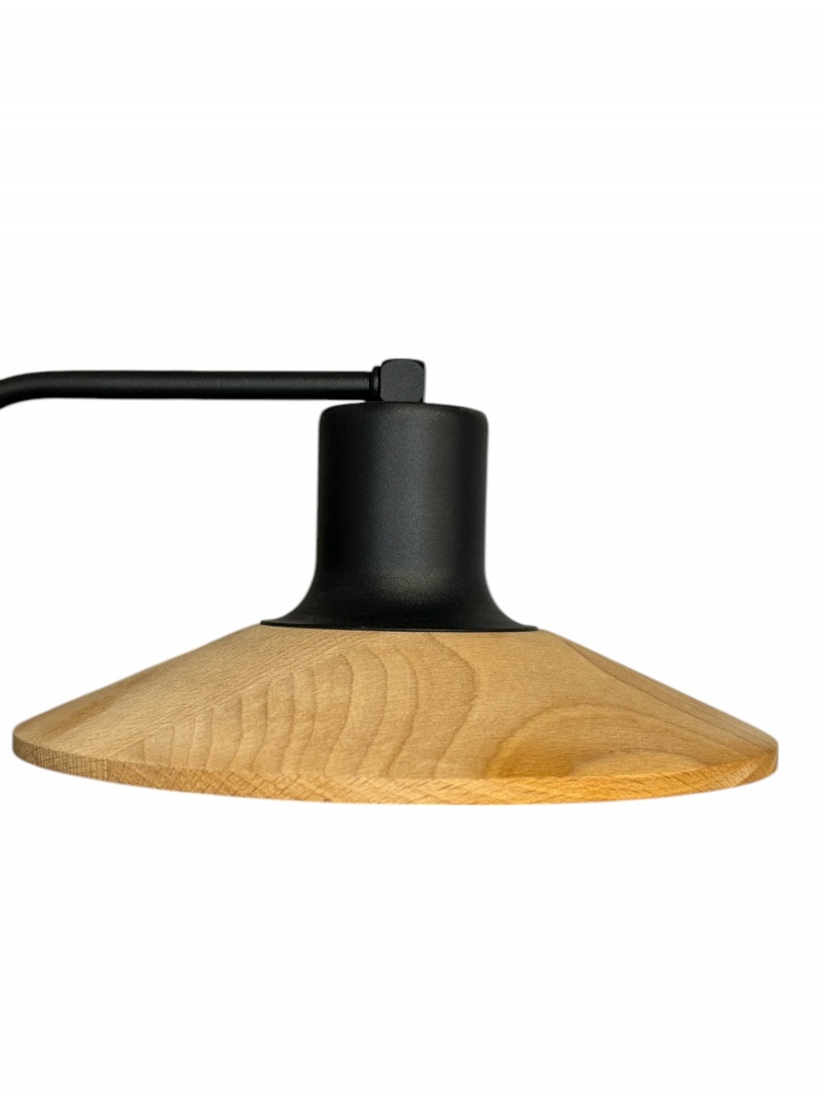Бра Светкомплект Hat 1xGX53 чорний/дерево