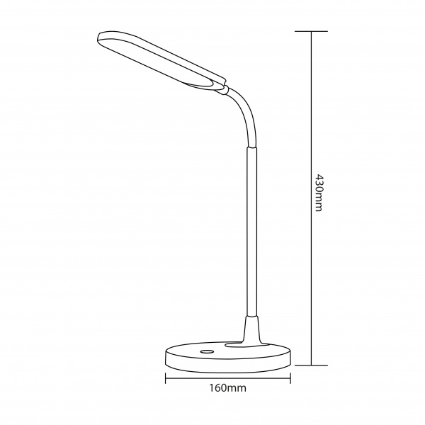Настольная лампа аккумуляторная HOROZ ELECTRIC AYLA 1x8 Вт без цоколя белый 049-036-0008-010
