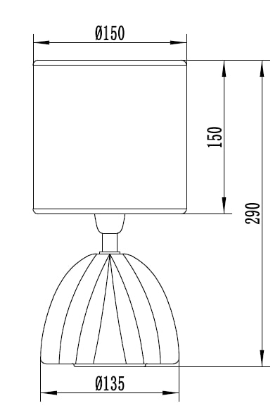 Настольная лампа Luna 40 Вт E14 белый ML-13446-B