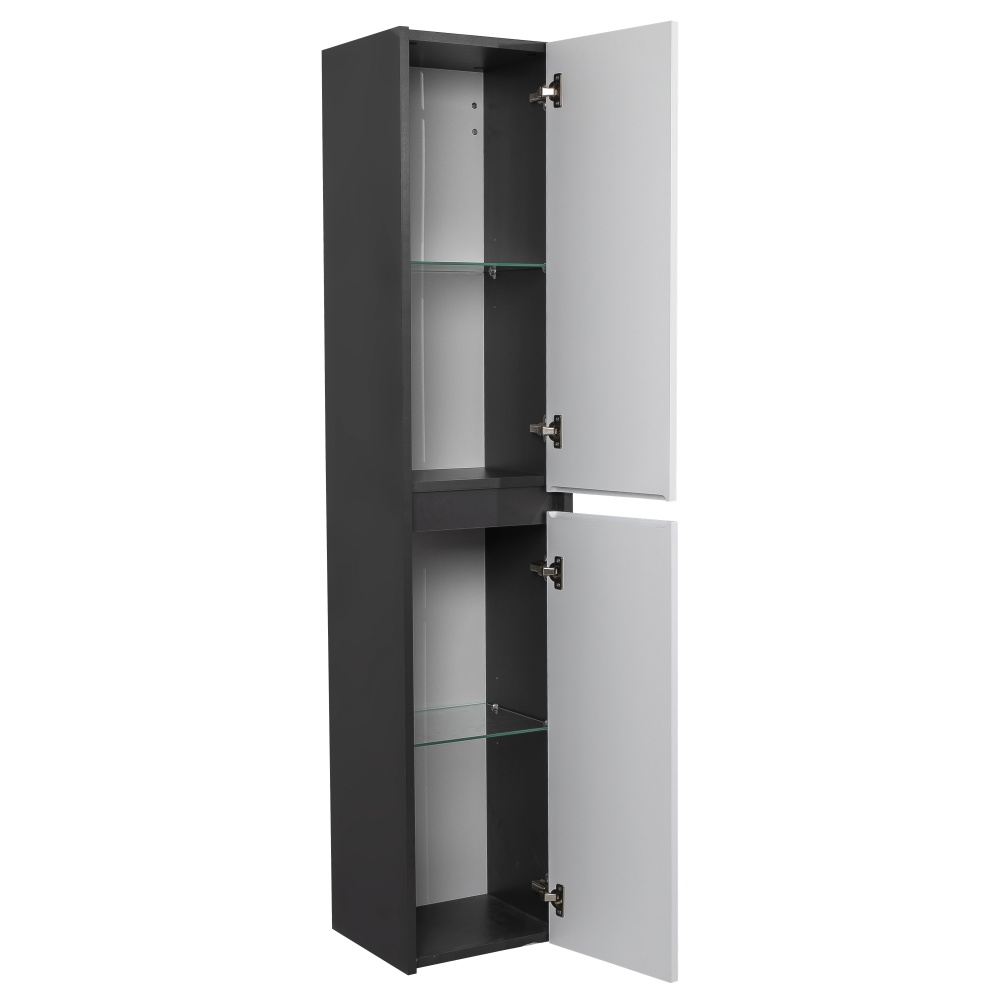 Пенал подвесной Aqua Rodos Пенал БАРСЕЛОНА (антрацыт-белий мат) R/L (конс.)