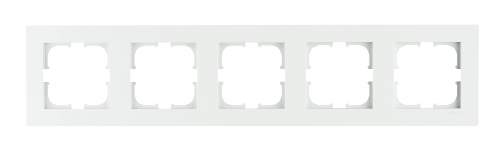 Рамка пятиместная EXEN Karell горизонтальная белый 200-010000-105