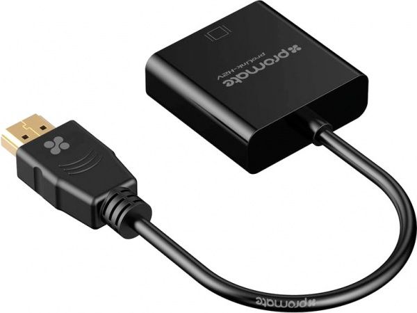 Адаптер Promate HDMI – VGA 0.2 м чорний 